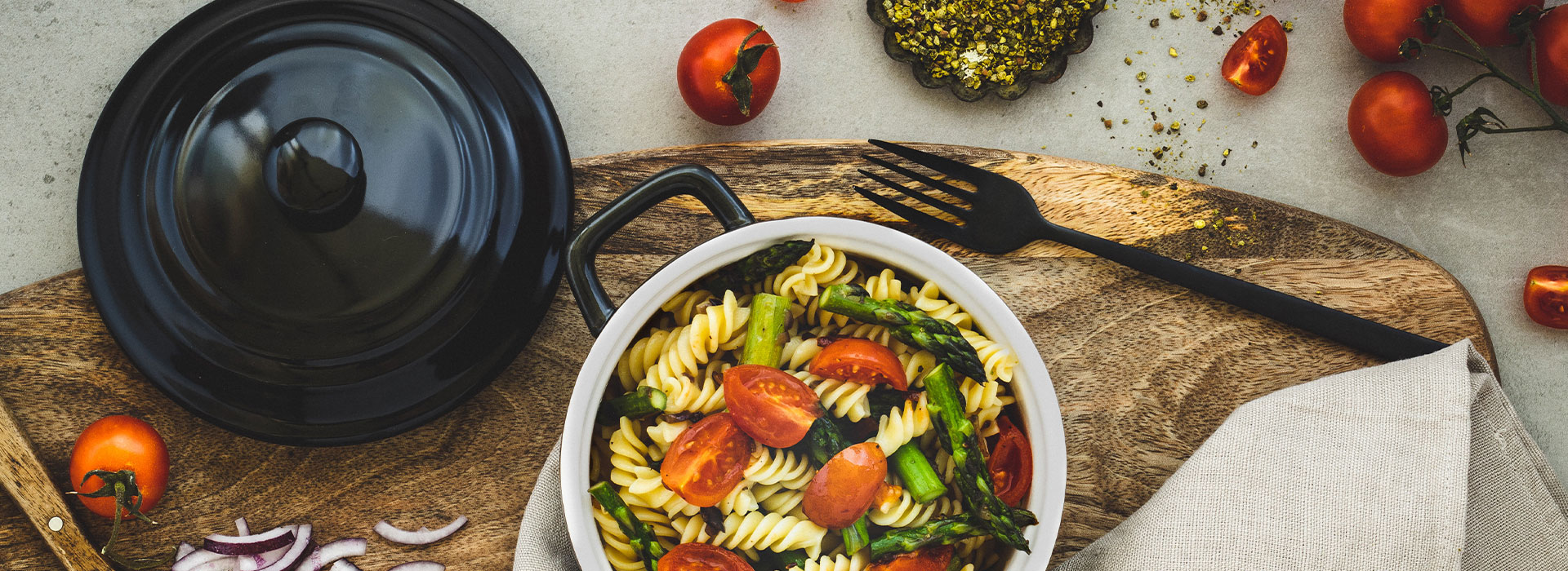 Pasta mit grünem Spargel