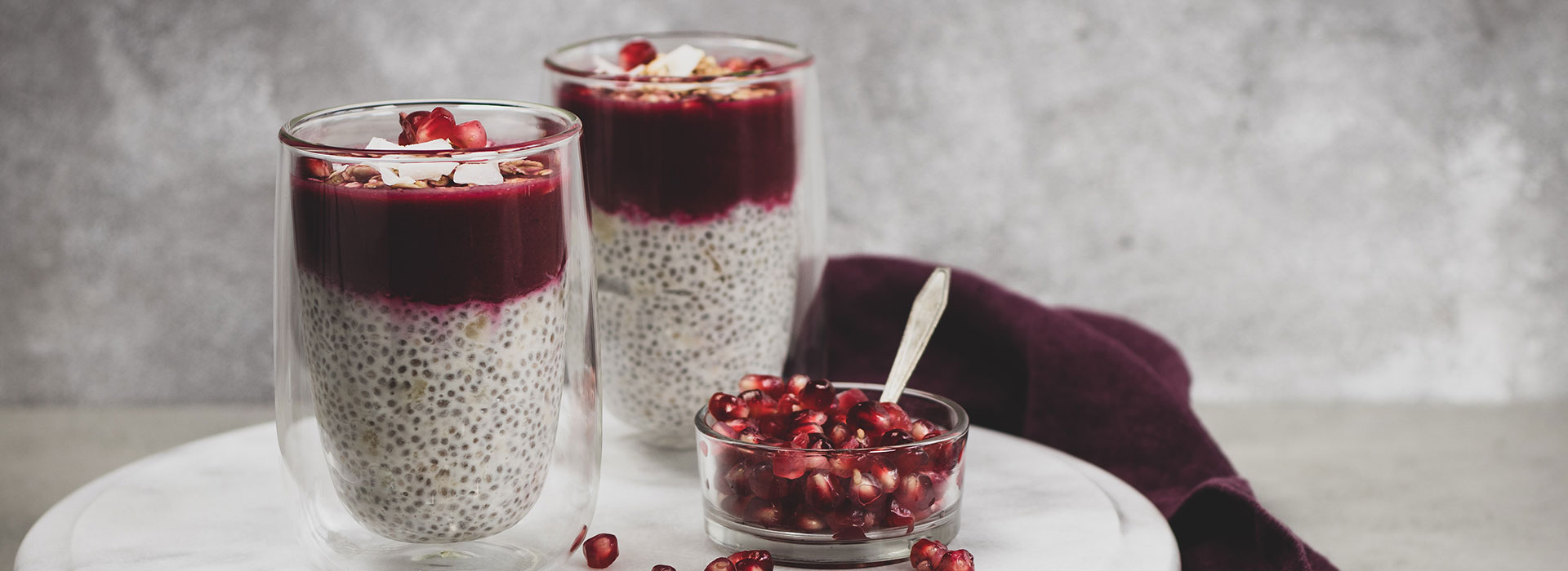 Chiapudding mit Beeren