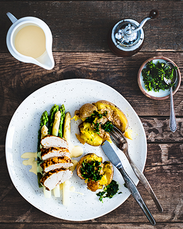 Spargel mit Quetschkartoffeln